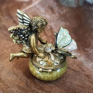 Jay Strongwater Fairy & Butterfly Trinket Box
